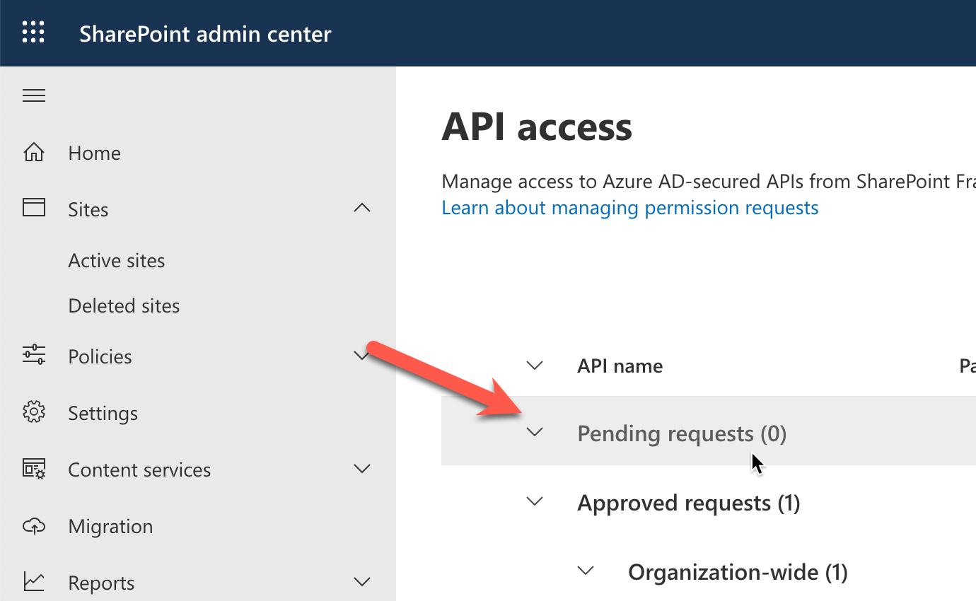 Pending API Access requests